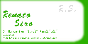 renato siro business card